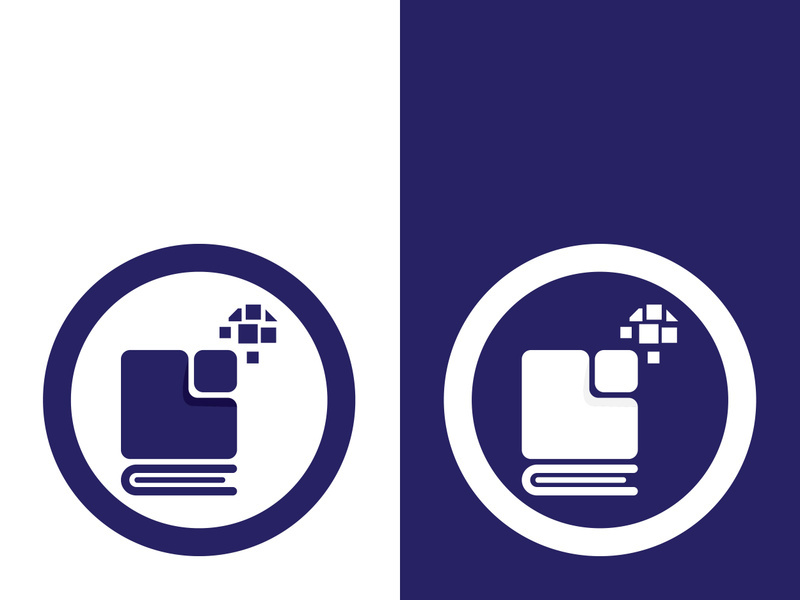 Digital book logo technology vector icon design