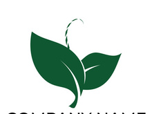 Green leaf logo design vector illustration