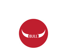 Bull head horns logo design.