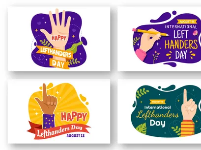 18 Happy Left Handers Day Illustration