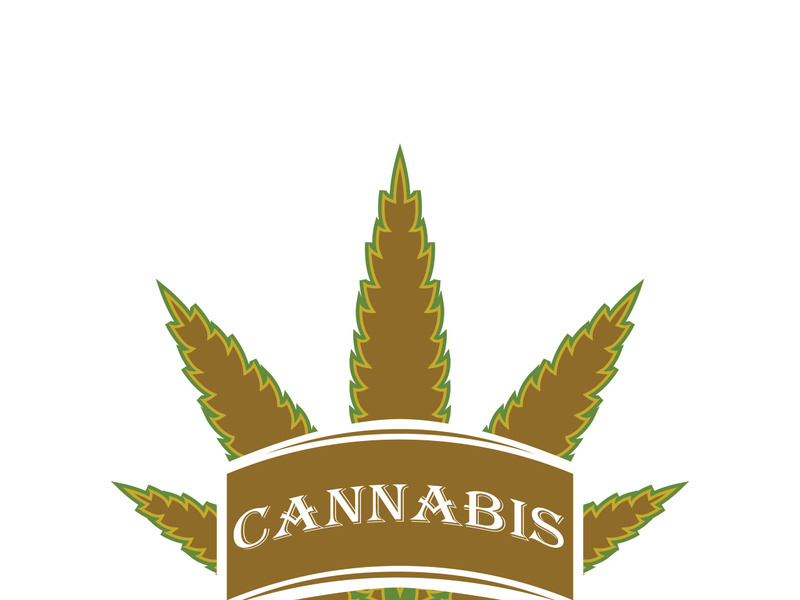 Mariuhana leaf symbol, marijuana or hemp icon, cannabis medical sign, weed drug vector illustration