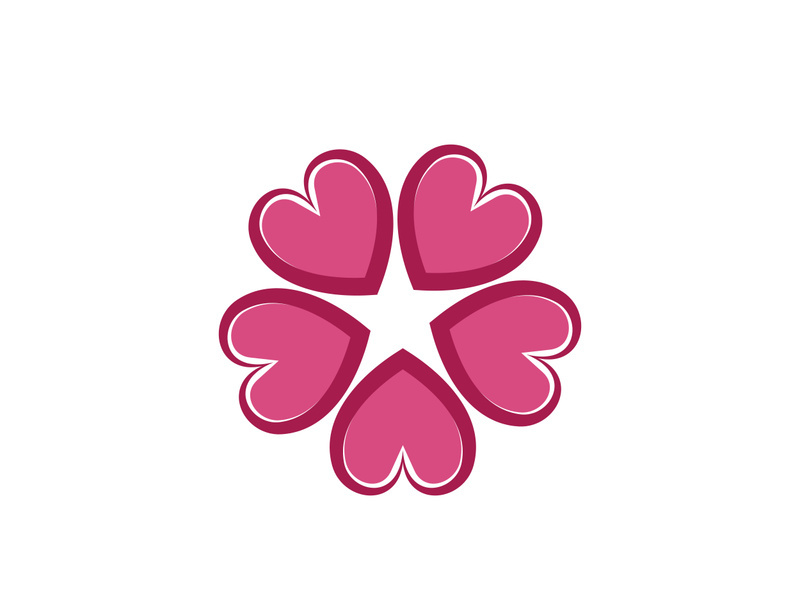 flower vector icon design template