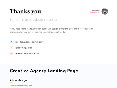 Creative Agency Landing Page - Dark Version