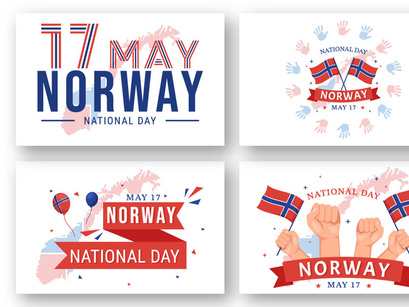 15 Norway National Day Illustration