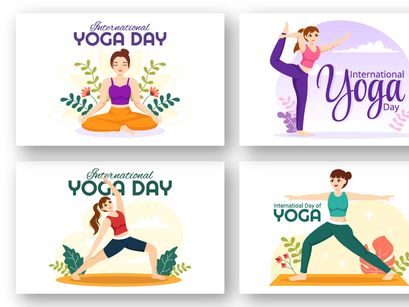 12 International Yoga Day Illustration