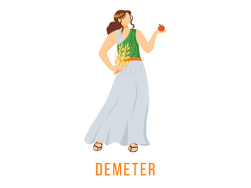 Demeter flat vector illustration preview picture