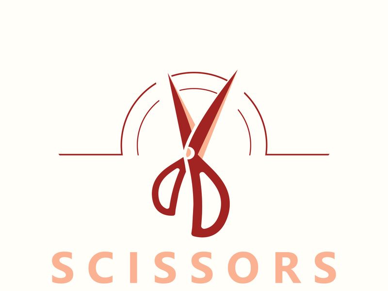 Scissors Logo Design Icon Template. Modern simple design. barbers tools and barbershop. Vector Illustration