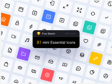 81 mini Essential Icons - Free Download preview picture