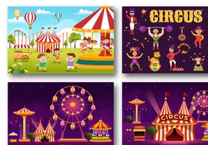 17 Circus Show Illustration