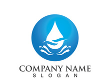 Water drop logo icon illustration template design