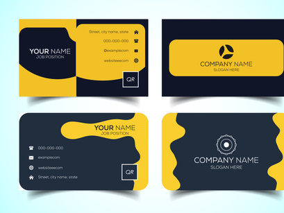 10 Double-sided creative and modern business card template. Vector illustration