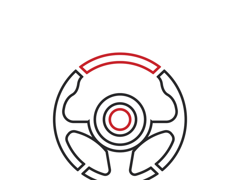 Steering Wheel vector image logo