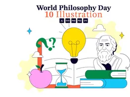 10 World Philosophy Day Vector Illustration preview picture
