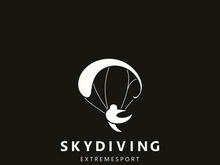 Skydiving logo sport high adventure Inspiration Silhouette Paragliding Template
