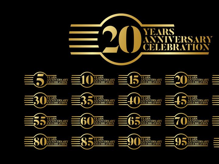Anniversary logo template Vector design birthday celebration