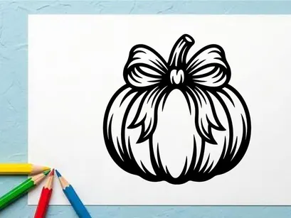Stilisierte Halloween-Kürbis-Illustration für Herbstdekorationen