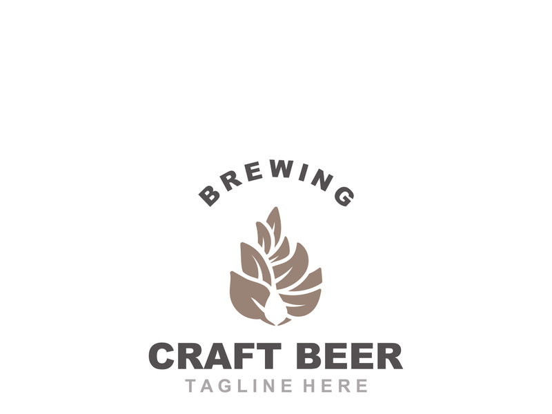 Brewery logo craft beer template design emblems beer cafe, bar, brewing company illustration