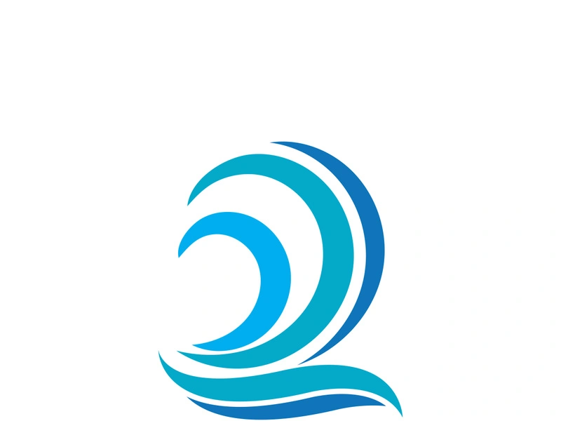 Wave beach vector illustration design logo