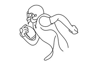 Line art flat illustration Super Bowl