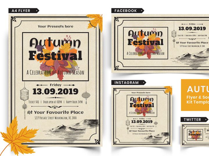 Autumn Festival Flyer & Social Media Pack-01