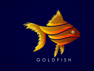 Modern Goldfish gradient logo. Fish logo design template. Seafood restaurant shop Logotype concept icon. preview picture