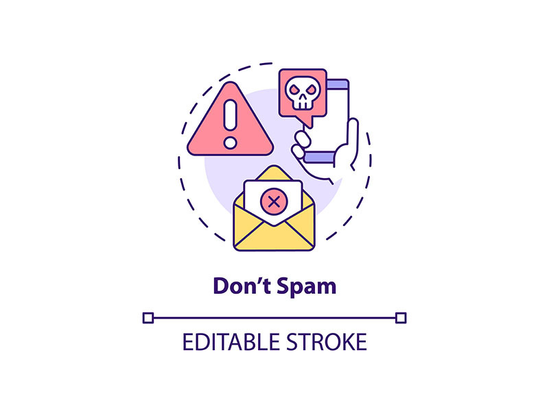Do not spam concept icon