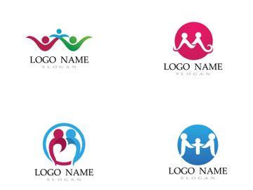 Adoption children community and family care logo preview picture