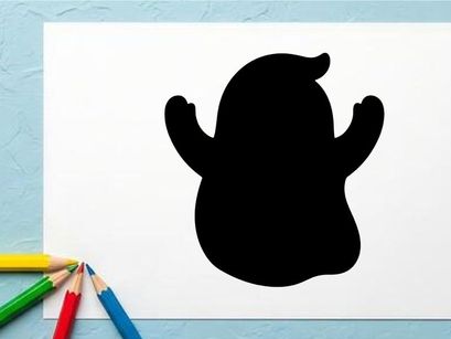 Siluet hamster kartun lucu untuk desain anak-anak dan tema hewan peliharaan