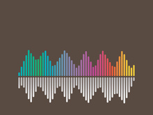 Sound waves vector illustration design template