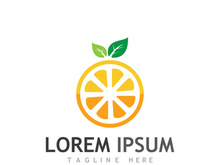Fresh citrus fruit logo design.