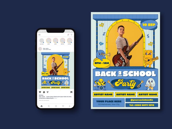 Back To School Party Flyer