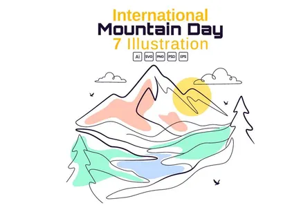 7 International Mountain Day Illustration