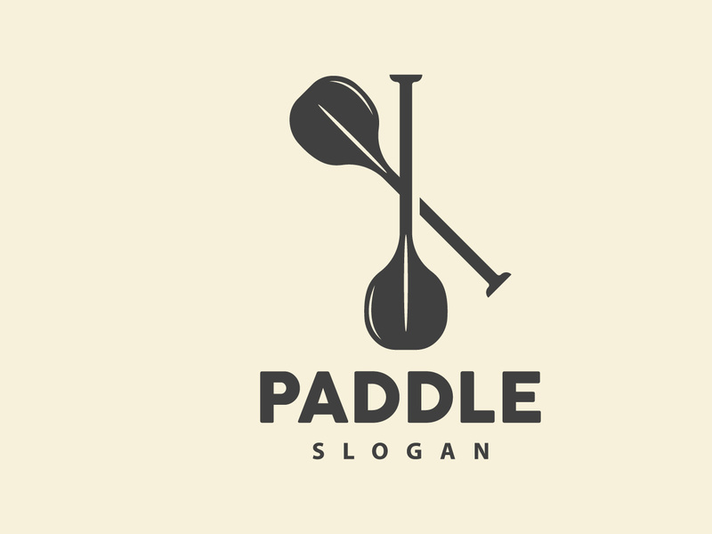 Paddle Logo, Boat Paddle Vector, Crossed Paddle Icon, Illustration Symbol Simple Design