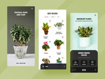 Plants Store App UI kit preview picture