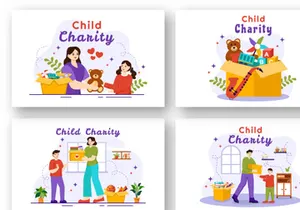 12 Child Charity Illustration