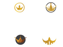 Gold luxury crown logo creative design.