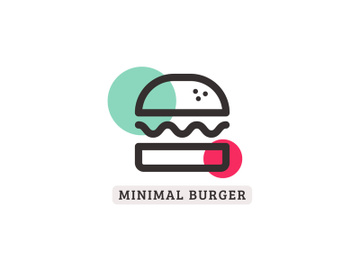 Minimal Burger Logo Modern Food Restaurant Design preview picture