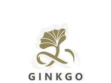 Ginkgo leaf biloba logo nature. Healthy ingredient that is used in medicine for disease treatment with line art style design