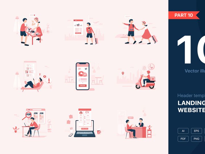 [Part 10] Website illustrations set