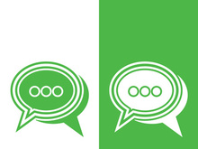 Speech bubble icon logo template vector illustration