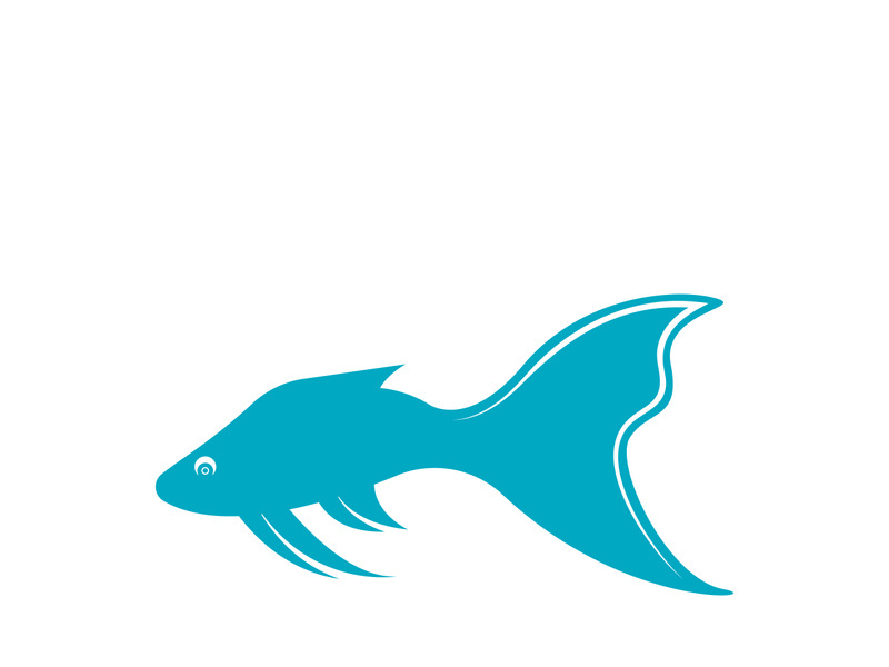 Fish logo icon template creative vector symbol