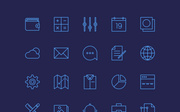 Simple line icons