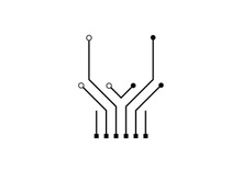 Circuit illustration design vector,  technology symbol