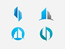 Buildings real estate logo vector