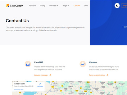 SaaSCandy Free Nextjs Website Template