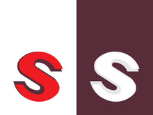 S letter creative icon logo design elegant vector illustration