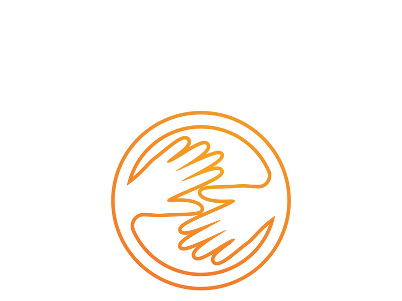 hand care logo and symbol vector