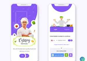Booking Catering Services Mobile App UI Kit