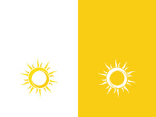 Creative sun concept logo illustration design template