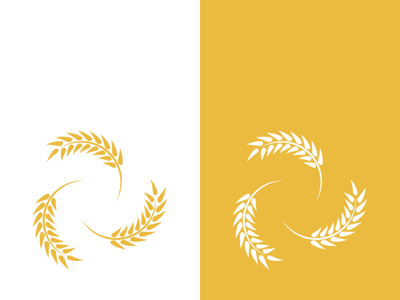 Wheat logo vector icon illustration design